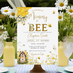 Daisy Bee Baby Shower Mummy To Bee Baby Shower Invitation