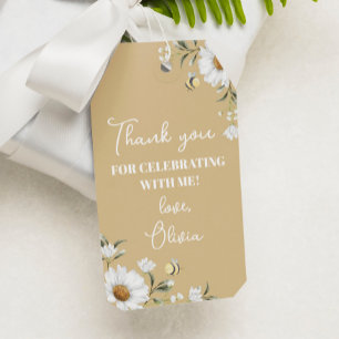 Daisy Bee Birthday Thank You Tag