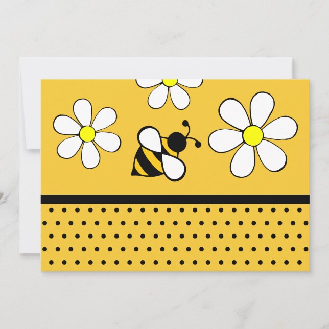 Daisy Bee Invitations (Front)