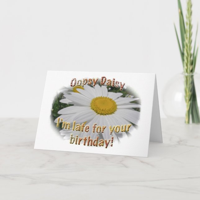 Daisy Belated Birthday Card (Front)