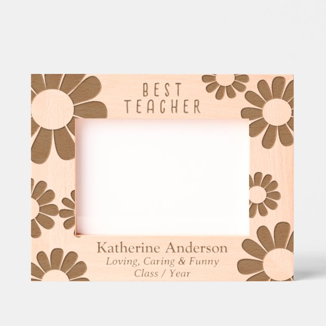 Daisy Best Teacher Etched Frames (Front)