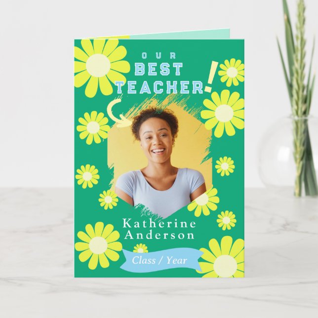 Daisy Best Teacher Photo Green Card (Front)