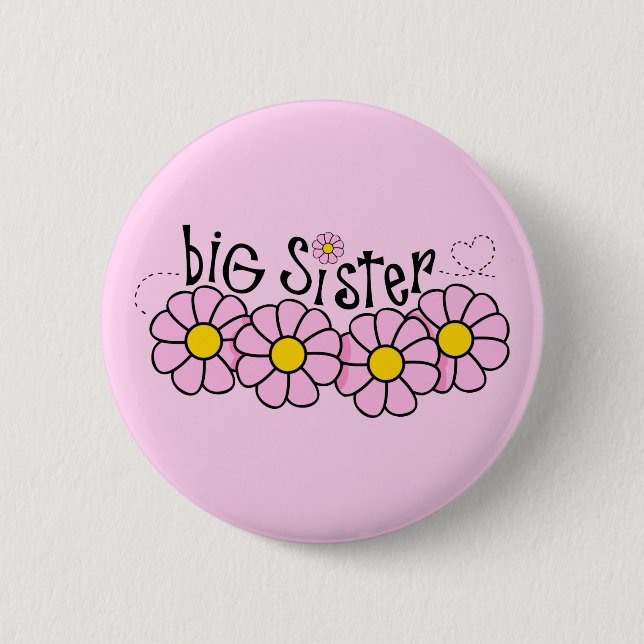 Daisy Big Sis 6 Cm Round Badge (Front)