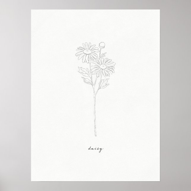 Daisy Birth Flower Print (Front)