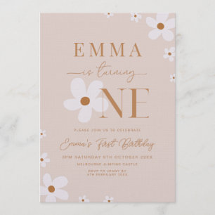 Daisy Birthday Invitation Editable Template