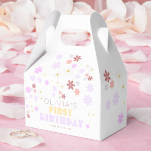 Daisy Birthday Party 1st Birthday Cute Flowers Favour Box