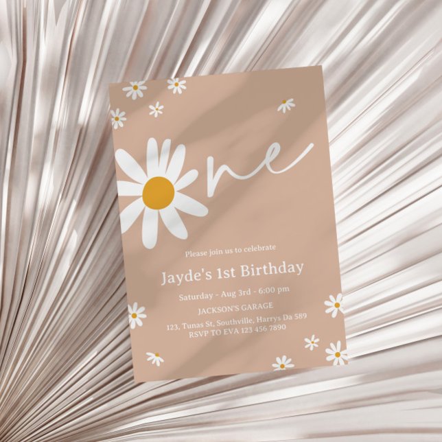 Daisy Birthday Party 1st Birthday Invitation (Creator Uploaded)