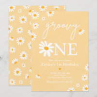Daisy Birthday Party Boho Groovy One 1st Birthday