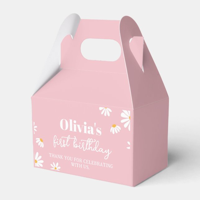 Daisy Birthday Party Favour Box (Front Side)