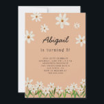 Daisy Birthday Party Invitation<br><div class="desc">Cute girl's birthday party invitation featuring illustration of daisy flowers.</div>