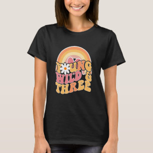 Daisy Birthday Young Wild & 3 Boho 3rd Birthday Ma T-Shirt