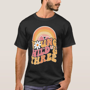 Daisy Birthday Young Wild & 3 Boho 3rd Birthday Ma T-Shirt