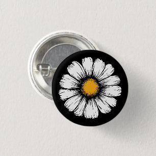 Daisy Bloom 3 Cm Round Badge