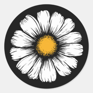 Daisy Bloom Classic Round Sticker