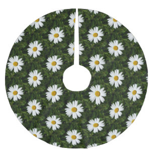 Daisy Bloom seamless pattern + your ideas Brushed Polyester Tree Skirt