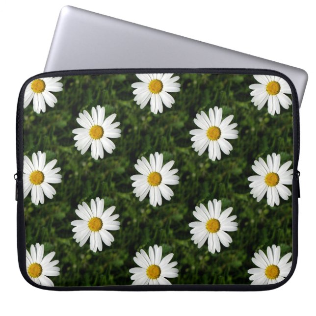 Daisy Bloom seamless pattern + your ideas Laptop Sleeve (Front)