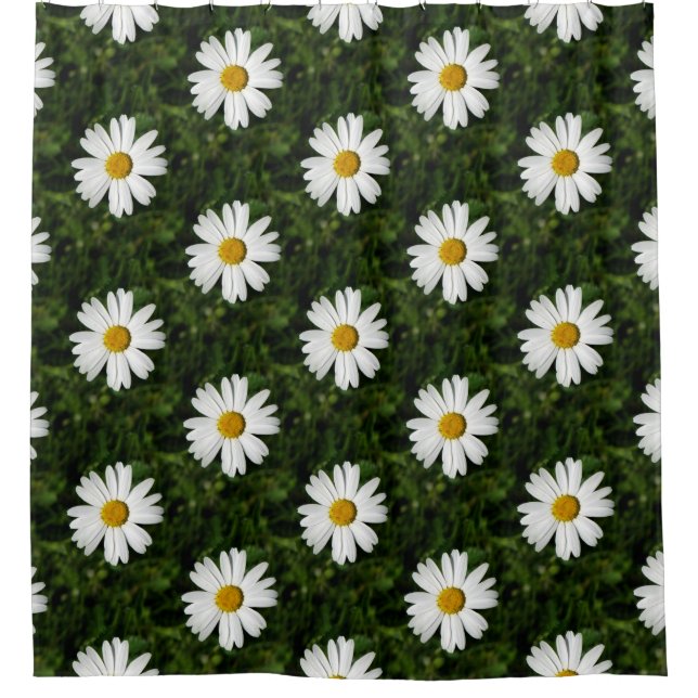 Daisy Bloom seamless pattern + your ideas Shower Curtain (Front)