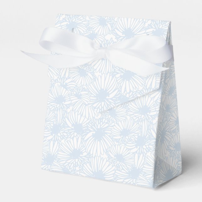 Daisy Blooms - Powder Blue Favour Box (Front Side)
