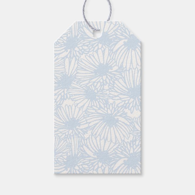 Daisy Blooms - Powder Blue Gift Tags (Front)