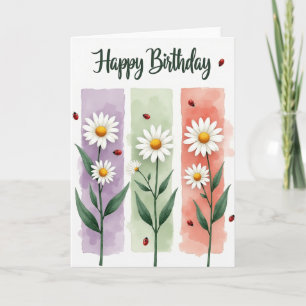 Daisy Blossom Birthday Card