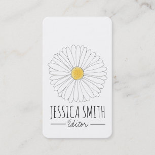 Daisy Blossom Flower Daisies Gardener Florist Business Card