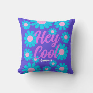 Daisy Blue Lilac Cushion