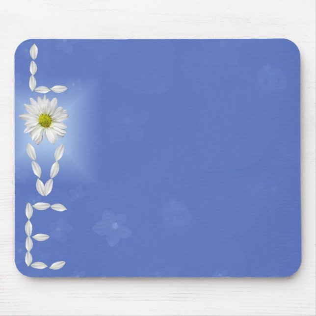 Daisy Blue Mouse Pad (Front)