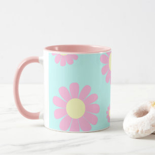 Daisy Blue Pink Mug