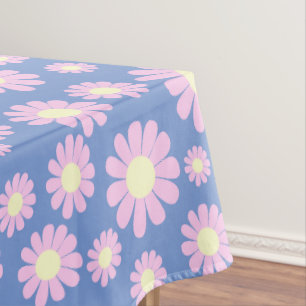 Daisy Blue Pink Tablecloth