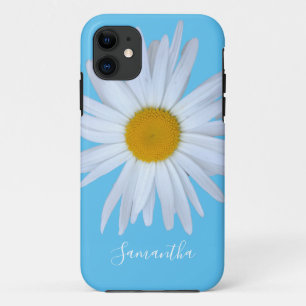 Daisy Blue White Script Case-Mate iPhone Case