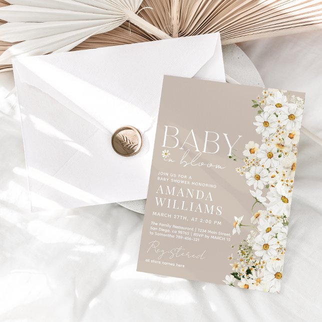 Daisy Boho Wildflower Baby Shower Invitation (Creator Uploaded)