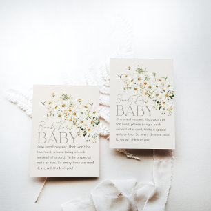 Daisy Boho Wildflower Rustic Baby Shower Enclosure Card