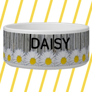 Daisy Border Rustic Weathered Old Wood Personalise
