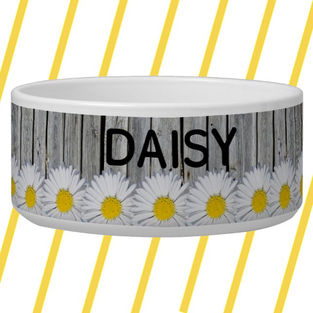 Daisy Border Rustic Weathered Old Wood Personalise (Creator Uploaded)