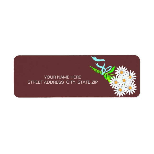 Daisy Bouquet Address Mailing Labels (Front)