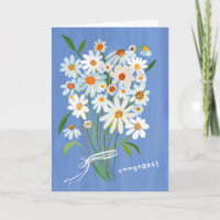 Daisy Bouquet Handpainted Gouache Congratulations