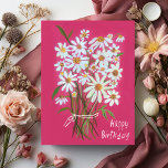 Daisy Bouquet Happy Birthday Postcard<br><div class="desc">Customize this card with your own text on the back! Check my shop for more!</div>