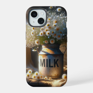 Daisy Bouquet in Milk Can iPhone 15 Case