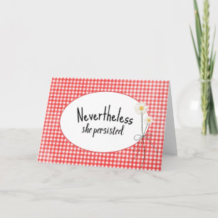 Daisy Bouquet On Gingham  Card