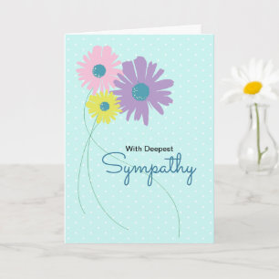 Daisy Bouquet Wildflower Sympathy Card