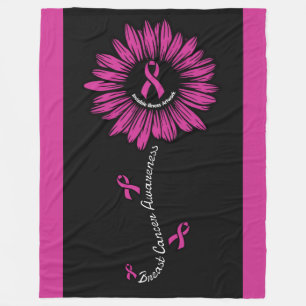 Daisy...Breast Cancer Fleece Blanket