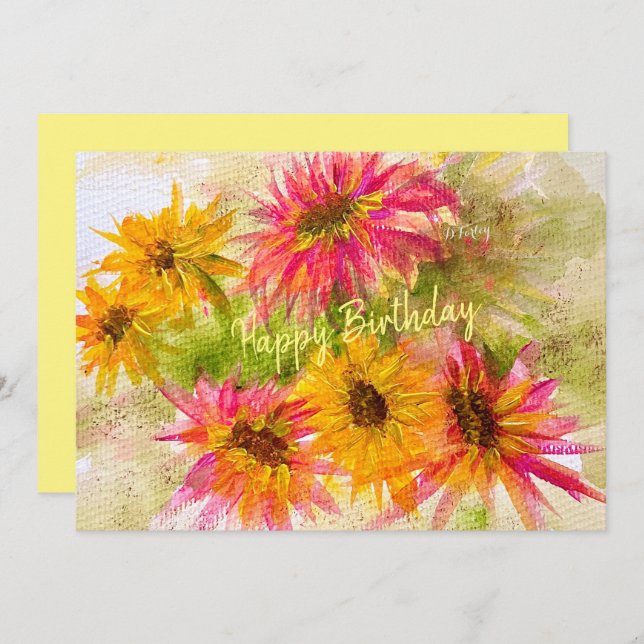 Daisy Bright Flat Card (Front/Back)
