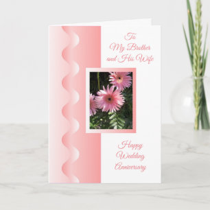 Daisy Brother And Wife Personalised Anniversary Card