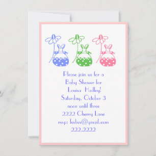 Daisy bunny invitation