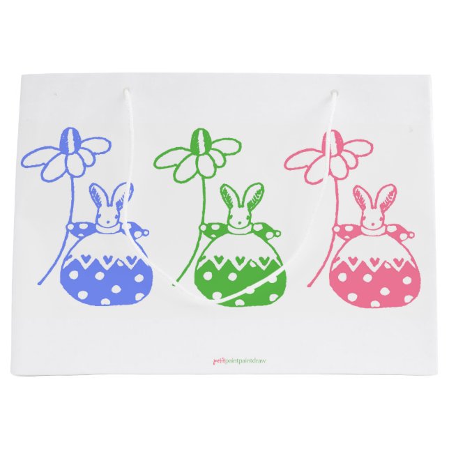 Daisy Bunny  Large Gift Bag (Front)