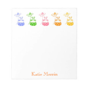 Daisy bunny note pad