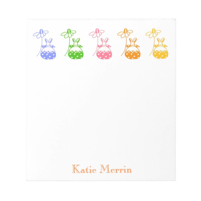 Daisy bunny note pad (Front)