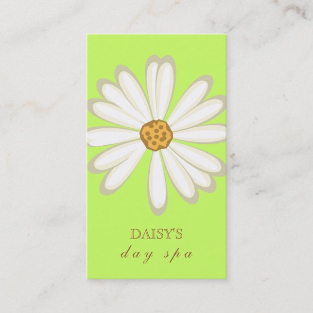 Daisy Business Card Soft Green (Front)