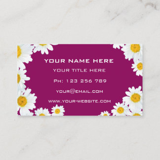 Daisy Business Cards Example Choose Your Colours