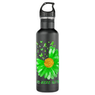 Daisy Butterfly Green Ribbon Kidney Disease Awaren 710 Ml Water Bottle